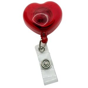 Heart Shape ID Badge Reel‎ With Belt Clip Sicurix by Baumgartens